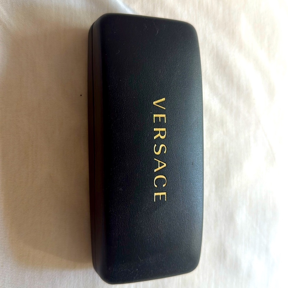 Versace sunglasses case and cloth